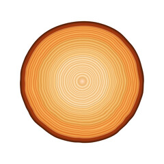 Round piece of wood with tree rings in vector format. Brown and tan neutral circle natural background