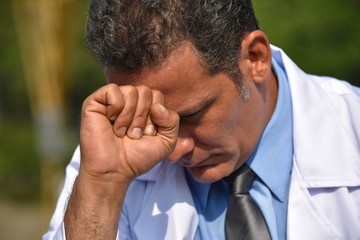 Obraz premium Male Doctor And Depression