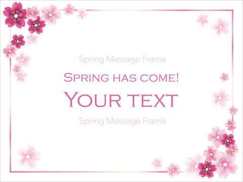 春のメッセージフレーム