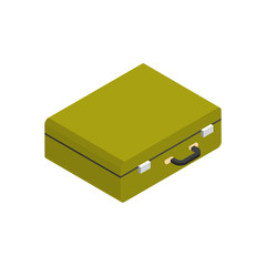 Suitcase Icon Isometric Luggage Isolated Travel Concept Vector Illustration