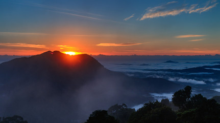 Sunrise on the mountain top