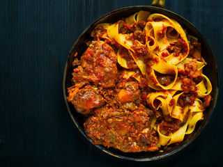 rustic italian oxtail ragu pappardelle pasta