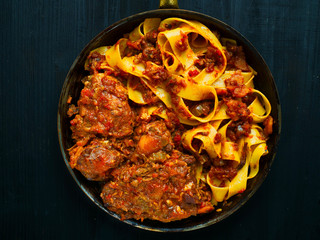 rustic italian oxtail ragu pappardelle pasta