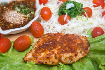 Spicy chicken with vegetable