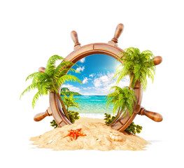 Tropical landscape in a helm - 192787496