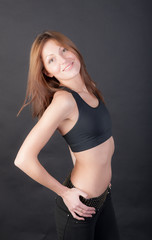 portrait of a cheerful girl