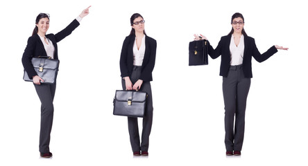 Young businesswoman in various poses