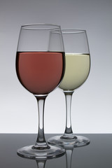 red and white wine