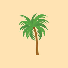 Fototapeta na wymiar vector illustration of palm tree. can use for any design nature or tropic topic, flat design, icon tree, tree palm for background