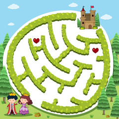 Puzzle game template with prince and princess © brgfx