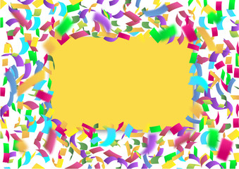 Bright confetti, advertising background