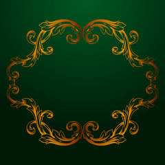 Vector baroque of vintage elements for design. 