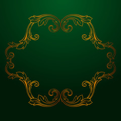 Vector baroque of vintage elements for design. 