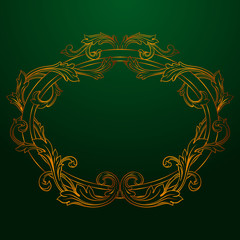 Vector baroque of vintage elements for design. 