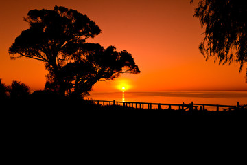 orange sunrise at dunsborough western australia