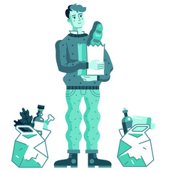 Naklejka premium The buyer from the supermarket