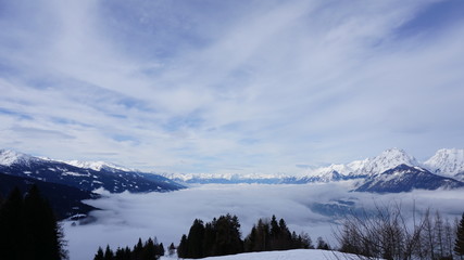 Schwaz Tirol Österreich Pillberg in der Nähe von Innsbruck Winter Nebel