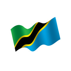 Tanzania flag, vector illustration