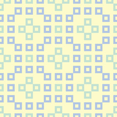 Beige blue and green geometric seamless pattern