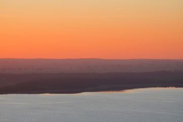 Naklejka premium Sunset landscape view over the island Rügen