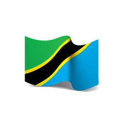Tanzania flag, vector illustration