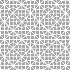 Gray geometric design on white background. Seamless pattern