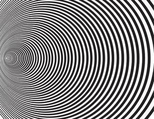 black white radial circles