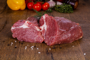 Raw pork meat