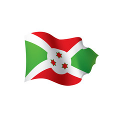 Burundi flag, vector illustration