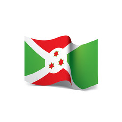 Burundi flag, vector illustration
