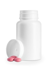 medical bottle with pills