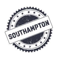 Obraz premium Southampton Black grunge stamp isolated
