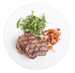Delicious marbled steak.