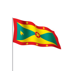 Grenada flag, vector illustration