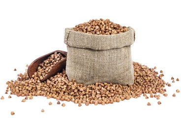 Buckwheat isolated on white background