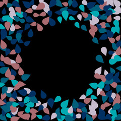 Bright spring background with colored petals. Simple gentle template for the card, invitation, printing. Fashionable decoration with beautiful petals.
