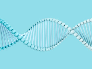 DNA chain. Abstract scientific background. 3D rendering
