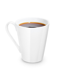 white mug with tea or coffee