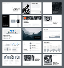 Obraz na płótnie Canvas Presentation templates with infographics elements. Useful for annual reports and web design.