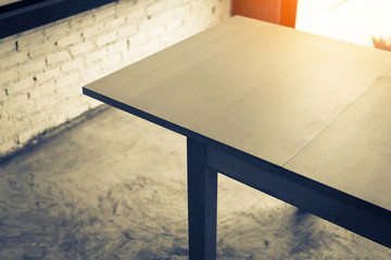 wooden desk in office  interior concept