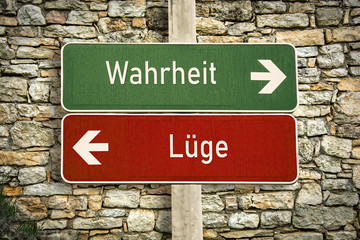Fototapeta premium Schild 316 - Wahrheit