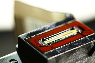Old used ink cartridge for inkjet printer type.