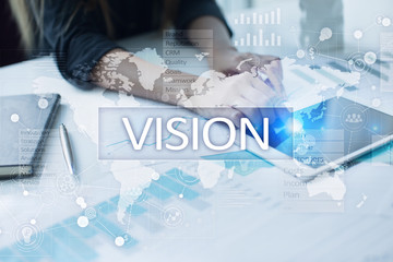 Vision concept. Business, Internet and technology concept.