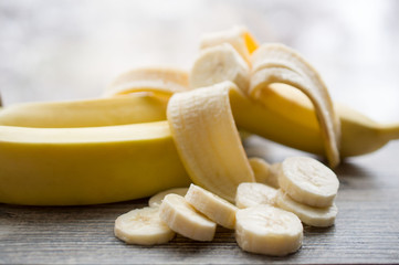 Beautiful composition of bananas