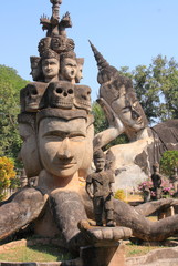 Fototapeta na wymiar Laos, Vientiane-capital of Laos, Xieng Khuan (Buddha Park)