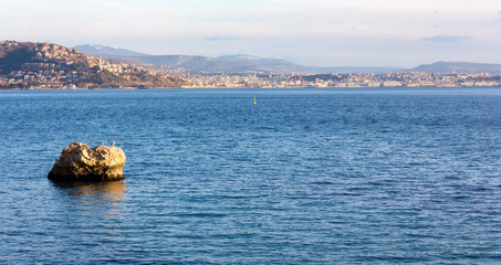 Fototapeta premium Trieste Skyline in Winter