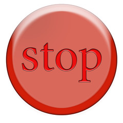 Red button with the word 