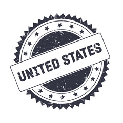United States Black grunge stamp isolated