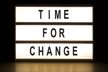 Time for change light box sign board