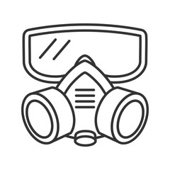 Respirator linear icon